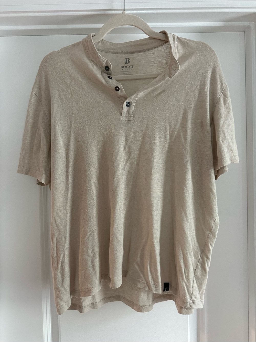 Boggi Milano Men’s Linen Henley